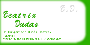 beatrix dudas business card